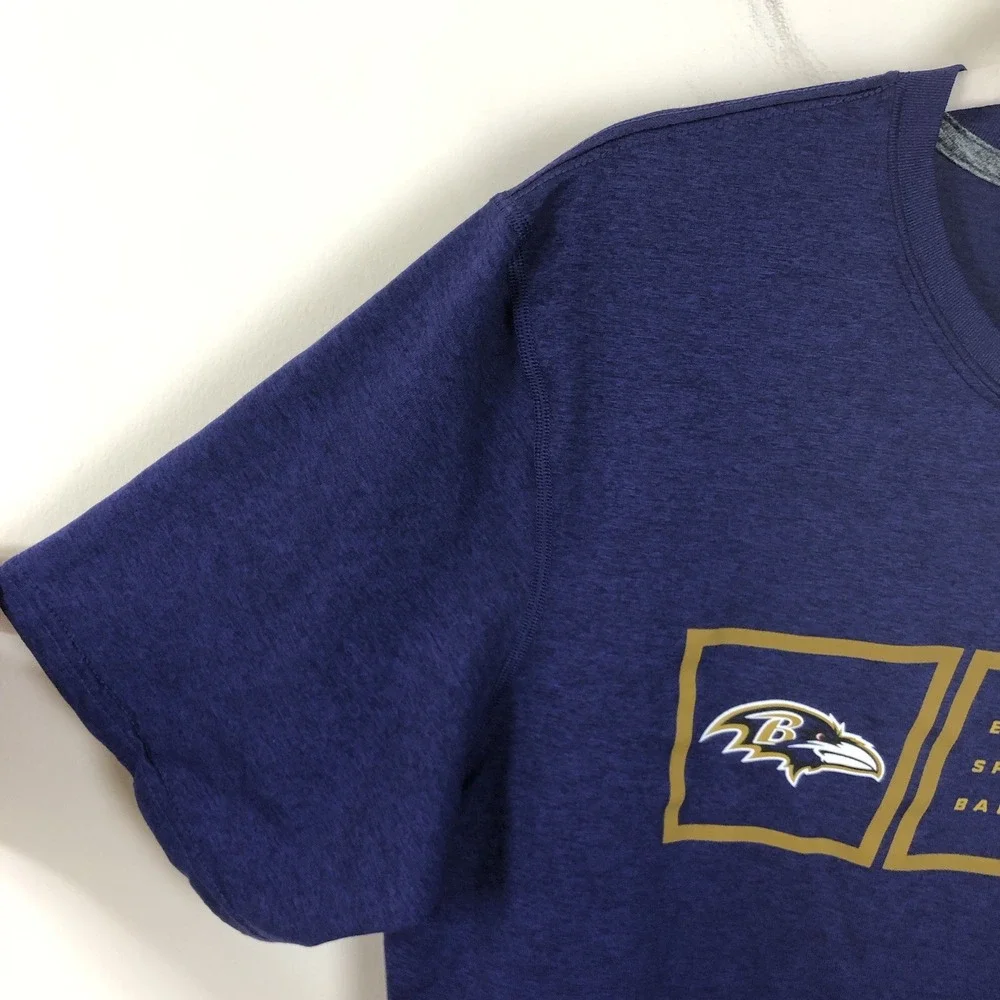 Nike Dri-Fit Baltimore Ravens NFL Football Short Sleeve T-Shirt Men's M Purple